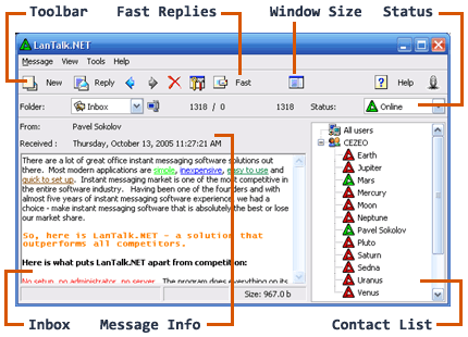 Click here to to see more screen shots of LanTalk LAN Messenger - Office Instant Messenger