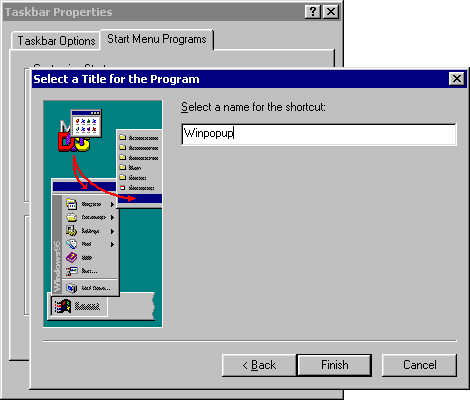 type shortcut name
